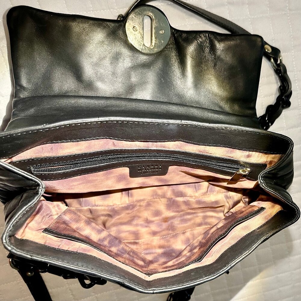 Stuart Weitzman Collection Black Leather Double S… - image 6